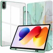 Load image into Gallery viewer, ProElite Cover for Xiaomi Redmi Pad 2 Pro 12.1 inch Cover Case, Smart Flip Case Cover for Xiaomi Redmi Pad 2 Pro 12.1 inch with S Pen Holder, Marble Green [Transparent Back]
