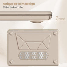 Load image into Gallery viewer, ProElite Case for MacBook Air 15 Case 2023 2024 2025 Release M4 M3 A3114 M2 A2941 with Touch ID, Slim Leather case with Foldable stand, Gold
