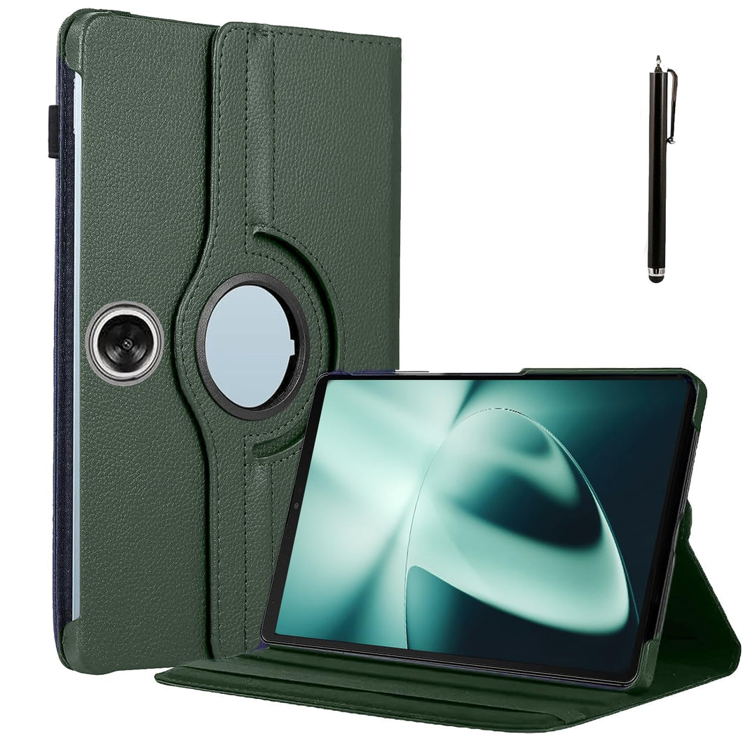 ProElite Cover for OnePlus Pad Cover Case, 360 Rotatable Smart Flip Case Cover for OnePlus Pad 11.6 inch Tablet with Stylus Pen, Dark Green