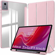 Load image into Gallery viewer, ProElite Cover for Lenovo idea Tab 11 inch 2025, Smart Flip Case Cover for Lenovo idea Tab 11 inch 2025 with Pen Holder, Pink [Transparent Back]
