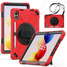 Load image into Gallery viewer, ProElite for Xiaomi Redmi Pad 2 Pro 12.1 inch Case, Rugged 3 Layer Armor case Cover for Xiaomi Redmi Pad 2 Pro 12.1 inch Case with Hand Grip and Rotating Kickstand with Shoulder Strap, Red
