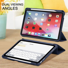 Load image into Gallery viewer, ProElite Pencil Case for iPad Air 11 M4/M3/M2 2026/2025/2024, Pro 11 4th/3rd Gen 2022/2021 &amp; Air 5th/4th Gen 10.9", Auto Sleep/Wake Cover with Pencil Holder [Soft Flexible Case with Stylus] Dark Blue
