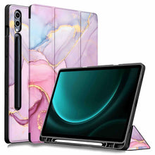 Load image into Gallery viewer, ProElite Cover for Galaxy Tab S9 FE Plus/S9 Plus/S10+ 12.4" Cover, Soft Flexible Flip Case Cover with S Pen Holder for Samsung Galaxy Tab S9/S9 Plus/S10+ 12.4 inch, [Recoil Series]- Marble Pink
