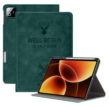 Load image into Gallery viewer, ProElite Case Cover for Xiaomi Mi Pad 8/8 Pro 11.2 inch Case, Deer Flip case Cover for Mi Pad 8/8 Pro 11.2 inch Case with Pen Holder [Auto Sleep Wake Feature], Dark Green
