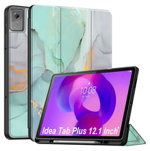 Load image into Gallery viewer, ProElite Cover for Lenovo Idea Tab Plus 12.1 inch 2025 case Cover, Soft Flexible Flip Case Cover for Lenovo Idea Tab Plus 12.1 inch 2025 [Recoil Series] - Marble Green
