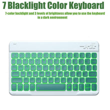 Load image into Gallery viewer, ProElite Keyboard case Cover for Samsung Galaxy Tab A11 Plus 11 inch 2025, Magnetic Detachable Wireless Bluetooth Keyboard Case with S Pen Holder Built-in 7-Colors Backlit, Dark Green
