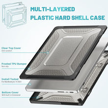 Load image into Gallery viewer, ProElite Case for MacBook Pro 14 inch Case 2024 2023 2022 2021 Release M3 A2918 A2992 M2 A2779 M1 A2442 Pro Max,Heavy Duty Honeycomb Hard Shell with Slim TPU Bumper and Fold Kickstand, Black
