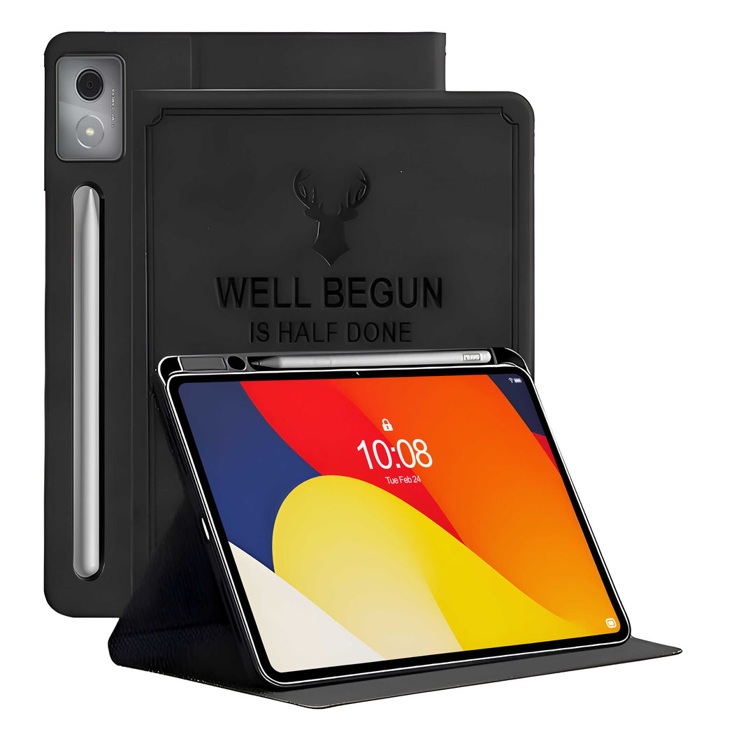 ProElite Cover for Moto Pad 60 Pro 12.7 inch 2025 Case Cover, Deer Smart Flip Case cover for Moto Pad 60 Pro 12.7 inch 2025 Tablet, Black
