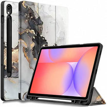 Load image into Gallery viewer, ProElite Cover for Samsung Galaxy Tab S10 Lite 10.9"/ Tab S9 FE 10.9 inch/Tab S10 FE/Tab S9 11" Cover, Soft Flexible Flip Case with S Pen Holder, Auto Sleep Wake, [Recoil Series] - Marble Grey

