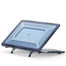 Load image into Gallery viewer, ProElite Case for MacBook Air 15 Case 2023 2024 2025 Release M4 M3 A3114 M2 A2941 with Liquid Retina Display &amp; Touch ID,Heavy Duty Honeycomb Hard Shell with Slim TPU Bumper &amp; Fold Kickstand, Dark Blue
