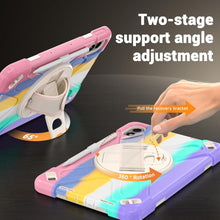 Load image into Gallery viewer, ProElite for Xiaomi Redmi Pad 2 Pro 12.1 inch Case, Rugged 3 Layer Armor case Cover for Xiaomi Redmi Pad 2 Pro 12.1 inch Case with Hand Grip and Rotating Kickstand with Shoulder Strap, Rainbow Pink
