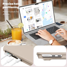 Load image into Gallery viewer, ProElite Case for MacBook Air 15 Case 2023 2024 2025 Release M4 M3 A3114 M2 A2941 with Touch ID, Slim Leather case with Foldable stand, Gold
