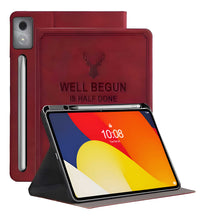Load image into Gallery viewer, ProElite Cover for Moto Pad 60 Pro 12.7 inch 2025 Case Cover, Deer Smart Flip Case cover for Moto Pad 60 Pro 12.7 inch 2025 Tablet, Wine Red
