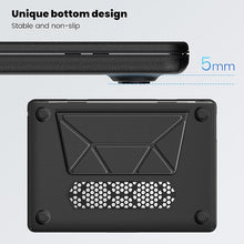 Load image into Gallery viewer, ProElite Case for MacBook Air 15 Case 2023 2024 2025 Release M4 M3 A3114 M2 A2941 with Touch ID, Slim Leather case with Foldable Stand, Black
