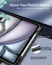 Load image into Gallery viewer, ProElite Case for iPad Air 11 Inch M3/M2 2025/2024, iPad Air 10.9 inch 5th/4th Gen &amp; iPad Pro 11 inch 4th/3rd Gen 2022 case Cover, Transparent Smart Flip Cover with Pencil Holder, Marble Purple
