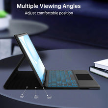 Load image into Gallery viewer, ProElite TouchPad Keyboard case for Samsung Galaxy Tab S10 FE Plus 13.1 inch with, Magnetic Detachable Wireless Bluetooth TouchPad Keyboard Built-in 7-Colors Backlit, Dark Blue
