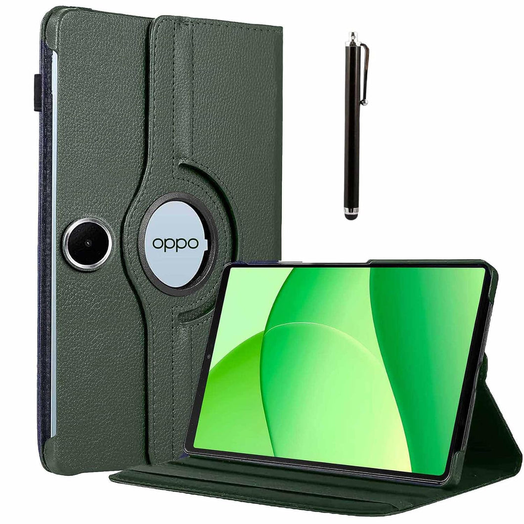 ProElite Cover for Oppo Pad SE 11 inch Case, 360 Rotatable Smart Flip Case Cover for Oppo Pad SE 11 inch Case Tablet with Stylus Pen, Dark Green