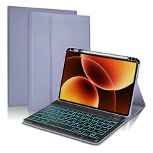 Load image into Gallery viewer, ProElite Keyboard case for Xiaomi Mi Pad 8/8 Pro 11.2 inch, Magnetic Detachable Wireless Bluetooth Keyboard Mi Pad 8/8 Pro 11.2 inch with Pen Holder Built-in 7-Colors Backlit, Lavender
