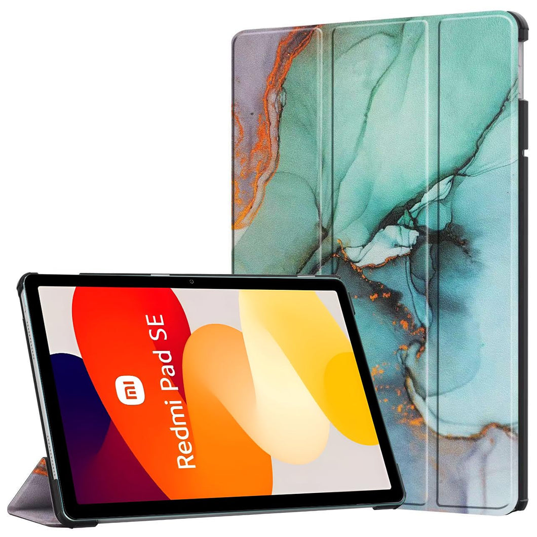 ProElite Case Cover for Redmi Pad SE 11 inch Cover, Slim Trifold Flip case Cover for Redmi Pad SE 11 inch Tablet [Auto Sleep Wake Feature], Marble Green