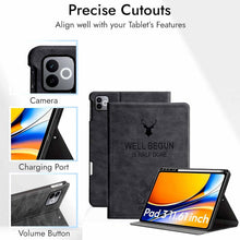 Load image into Gallery viewer, ProElite Case Cover for Realme Pad 3 11.6 inch 2026 Case, Deer Flip case Cover for Realme Pad 3 11.6 inch 2026 Case with Pen Holder [Auto Sleep Wake Feature], Grey
