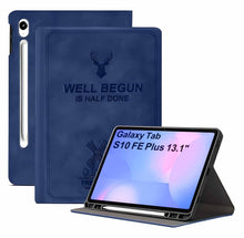 Load image into Gallery viewer, ProElite Case Cover for Samsung Galaxy Tab S10 FE Plus 13.1 inch Case, Deer Flip case Cover for Samsung Galaxy Tab S10 FE Plus 13.1 inch with Pen Holder, Dark Blue
