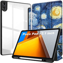 Load image into Gallery viewer, ProElite Case Cover for Poco Pad 12.1 inch Cover, Transparent Flip Case for Poco Pad 12.1 inch with Pen Holder, [Supports Auto Sleep Wake Function], Starry Night
