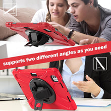 Load image into Gallery viewer, ProElite Cover for Apple iPad Pro 11 inch 2024 Case, Rugged 3 Layer Armor case Cover for iPad Pro 11 inch M4 2024 with Apple Pencil Holder, Shoulder Strap and Kickstand, Red
