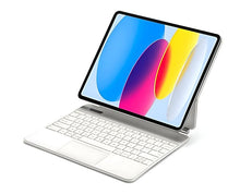 Load image into Gallery viewer, ProElite Magnetic Bluetooth TouchPad Keyboard case for Apple iPad (A16) 11th/10th Gen 2025/2022, Floating Cantilever Design with Built-in Colourful Backlit Keyboard, White

