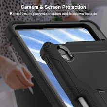 Load image into Gallery viewer, ProElite Cover for iPad Air 11 inch M3/M2 2025/2024 &amp; Air 10.9 5th/4th Gen, Rugged Shockproof Heavy Duty Back Case Cover for iPad Air 11 inch M3/M2 2025/2024 2025/2024 with Apple Pencil Holder, Black
