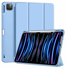 Load image into Gallery viewer, ProElite Smart Case for Apple iPad Pro 11 inch 2022/2021 4th/3rd Gen [Auto Sleep/Wake Cover] [Pencil Holder] [Soft Flexible Case] Recoil Series - Light Blue
