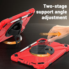 Load image into Gallery viewer, ProElite for Xiaomi Redmi Pad 2 Pro 12.1 inch Case, Rugged 3 Layer Armor case Cover for Xiaomi Redmi Pad 2 Pro 12.1 inch Case with Hand Grip and Rotating Kickstand with Shoulder Strap, Red
