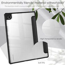 Load image into Gallery viewer, ProElite Cover for Samsung Galaxy Tab A9 Plus 11 inch Cover Case, Smart Flip Case Cover for Samsung Galaxy Tab A9+ 11 inch with S Pen Holder, Marble Green [Transparent Back]
