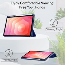 Load image into Gallery viewer, ProElite Cover for Samsung Galaxy Tab S11 11 inch, Smart Flip Case Cover for Samsung Galaxy Tab S11 11 inch with Pen Holder, Dark Blue [Transparent Back]
