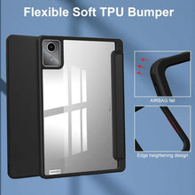 Load image into Gallery viewer, ProElite Cover for Lenovo idea Tab 11 inch 2025, Smart Flip Case Cover for Lenovo idea Tab 11 inch 2025 with Pen Holder, Black [Transparent Back]
