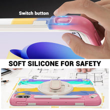 Load image into Gallery viewer, ProElite for Xiaomi Redmi Pad 2 Pro 12.1 inch Case, Rugged 3 Layer Armor case Cover for Xiaomi Redmi Pad 2 Pro 12.1 inch Case with Hand Grip and Rotating Kickstand with Shoulder Strap, Rainbow Pink
