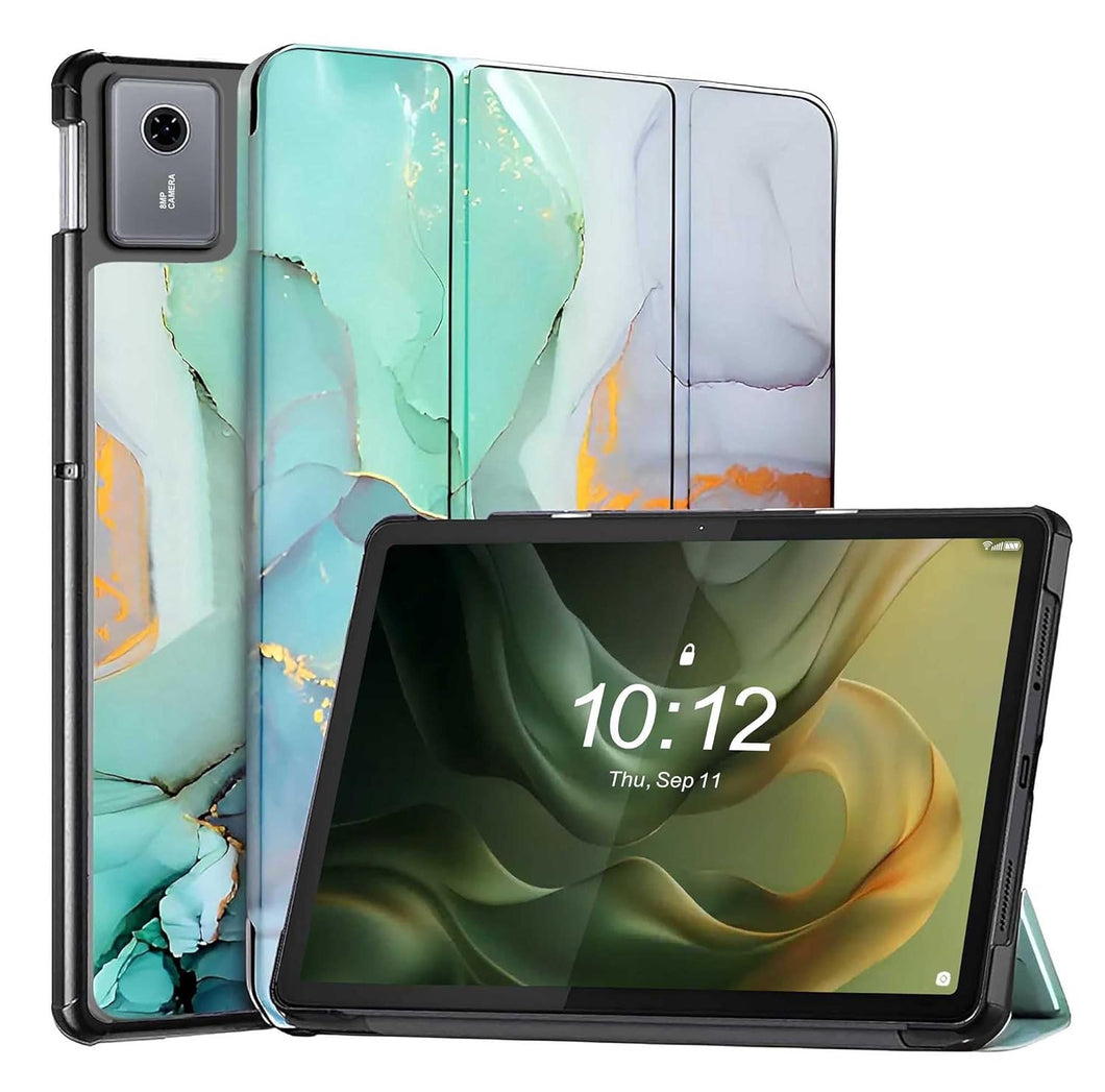 ProElite Cover for Motorola Pad 60 Neo 11 inch 2025 Case Cover, Sleek Smart Flip Case Cover for Motorola Pad 60 Neo 11 inch 2025 Tablet (Support Auto Sleep Wake), Marble Green
