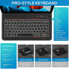 Load image into Gallery viewer, ProElite Keyboard case for Samsung Galaxy Tab S8 Ultra 14.6 inch SM-X900/ X906, Magnetic Detachable Wireless Bluetooth Keyboard Built-in 7-Colors Backlit, with S Pen Holder Dark Blue
