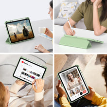 Load image into Gallery viewer, ProElite Smart Flip Case Cover for Apple iPad (A16) 11th/10th Generation (2025/2022) [with Pencil Holder] [Honey Comb Series] - Matcha Green
