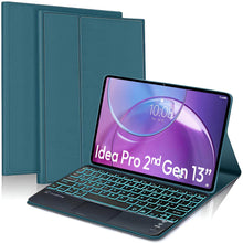 Load image into Gallery viewer, ProElite TouchPad Keyboard case for Idea Tab Pro 2nd Gen 13 inch 2026, Magnetic Detachable Wireless Bluetooth TouchPad Keyboard Idea Tab Pro 2nd Gen 13 inch (Built-in 7-Colors Backlit), Dark Green
