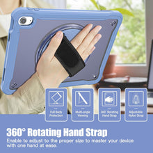 Load image into Gallery viewer, ProElite Cover for iPad (A16) 11th/10th Gen (2025/2022) Case, Rugged Shockproof Armor case for iPad 11th/10th Gen with Hand Grip and Rotating Kickstand (Transparent Back) with Should Strap, Lavender
