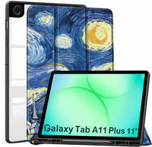 Load image into Gallery viewer, ProElite Cover for Samsung Galaxy Tab A11 Plus 11 inch 2025, Smart Flip Case Cover for Samsung Galaxy Tab A11+ 11" 2025 with Pen Holder, Starry Night [Transparent Back]
