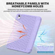Load image into Gallery viewer, ProElite Smart Flip Case Cover for Apple iPad (A16) 11th/10th Generation (2025/2022) [with Pencil Holder] [Honey Comb Series] - Light Purple
