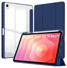 Load image into Gallery viewer, ProElite Cover for Samsung Galaxy Tab S11 11 inch, Smart Flip Case Cover for Samsung Galaxy Tab S11 11 inch with Pen Holder, Dark Blue [Transparent Back]
