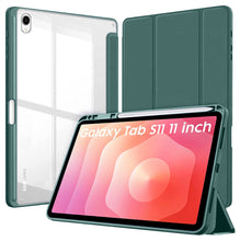 Load image into Gallery viewer, ProElite Cover for Samsung Galaxy Tab S11 11 inch, Smart Flip Case Cover for Samsung Galaxy Tab S11 11 inch with Pen Holder, Dark Green [Transparent Back]
