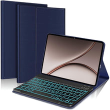 Load image into Gallery viewer, ProElite Keyboard case for OnePlus Pad 4 13.2 inch 2026, Magnetic Detachable Wireless Bluetooth Keyboard for OnePlus Pad 4 13.2 inch 2026 [Built-in 7-Colors Backlit], Dark Blue
