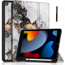 Load image into Gallery viewer, ProElite Smart Case for iPad 10.2 inch 2021 9th/8th/7th Gen [Auto Sleep/Wake Cover] [Pencil Holder] [Soft Flexible Case] Recoil Series - Marble Grey with Stylus Pen
