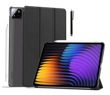 Load image into Gallery viewer, ProElite Cover for Xiaomi Mi Pad 7/7 Pro 11.2 inch Case Cover, Flip Case Cover for Xiaomi Mi Pad 7/7 pro 11.2 inch. with Transparent Back &amp; Stylus Pen [Auto Sleep Wake Support], Black

