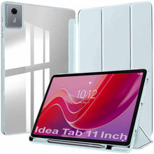 Load image into Gallery viewer, ProElite Cover for Lenovo idea Tab 11 inch 2025, Smart Flip Case Cover for Lenovo idea Tab 11 inch 2025 with Pen Holder, Haze Blue [Transparent Back]
