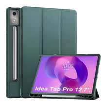 Load image into Gallery viewer, ProElite Cover for Lenovo Idea Tab Pro 12.7 inch 2025 case Cover, Soft Flexible Flip Case Cover for Lenovo Idea Tab Pro 12.7 inch 2025 [Recoil Series] - Dark Green
