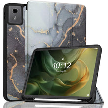 Load image into Gallery viewer, ProElite Cover for Motorola Pad 60 Neo 11 inch 2025 case Cover, Soft Flexible Flip Case Cover for Motorola Pad 60 Neo 11 inch 2025 with Pen Holder [Recoil Series] - Marble Black
